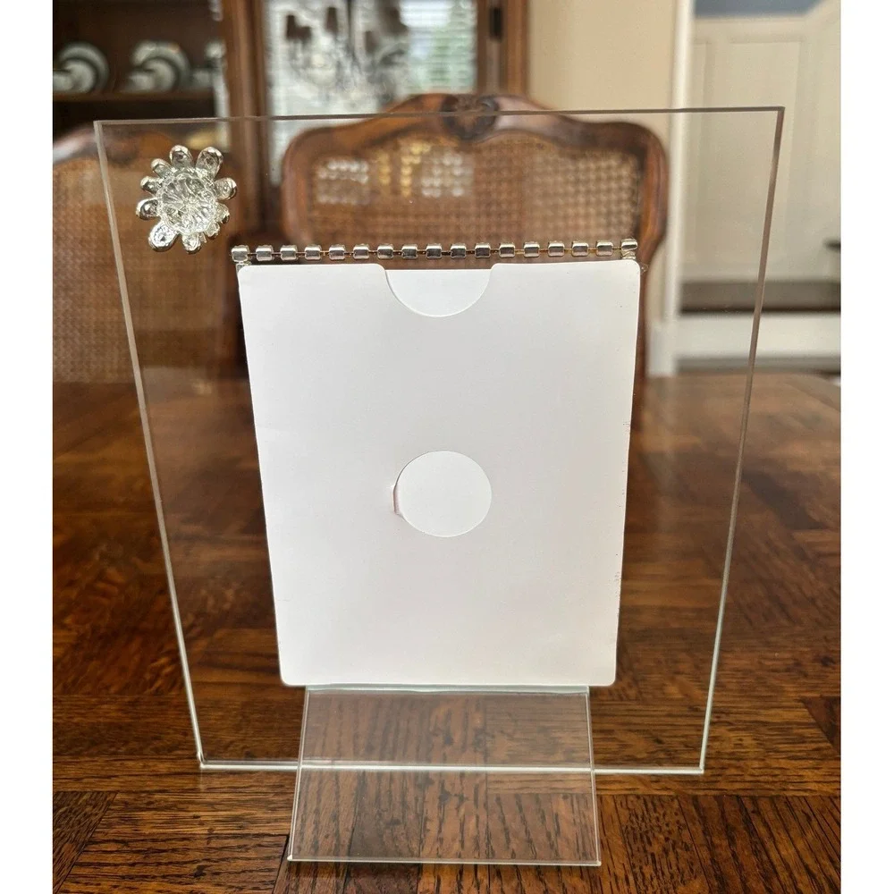Swarovski Crystal Flower Glass PhotoFrame 4x6 Keepsake Gift Special Occasion NEW